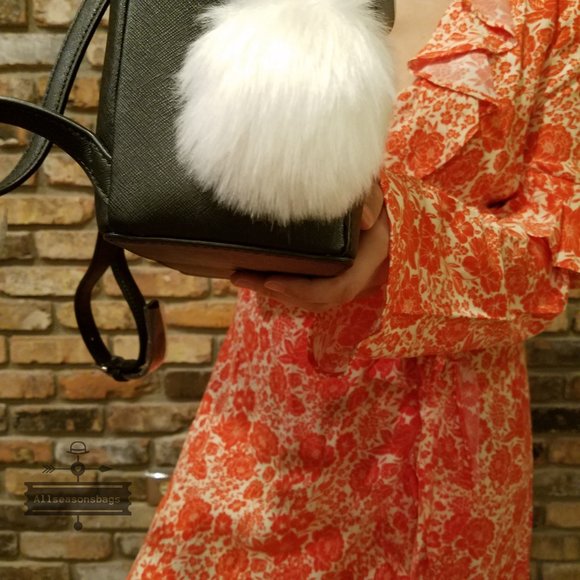 NWT Kate Spade Rabbit Bunny Black Backpack Medium - Picture 6 of 9